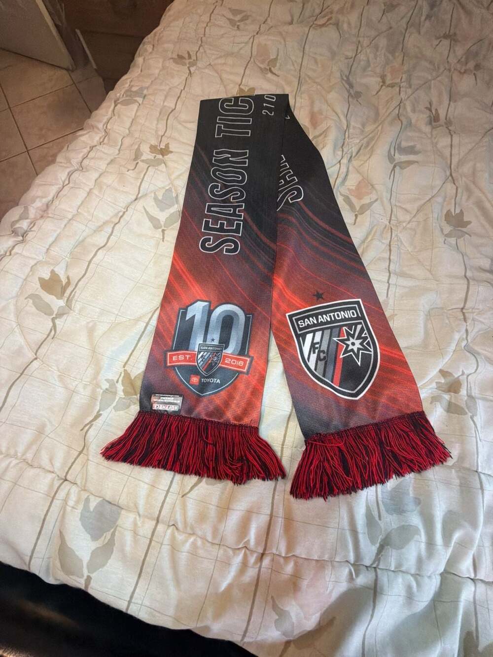 San Antonio FC Season Ticket Member Soccer Scarf Ruffneck 210 TX